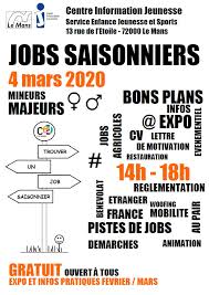 Nous proposons tous les jobs estivaux, les emplois saisonniers pendant les vacances. Forum Jobs Saisonniers Au Cij Le Mans Crij Pays De La Loire