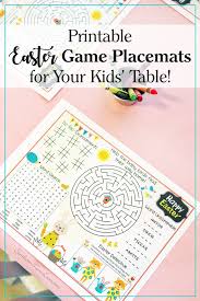 Southern Mom Loves Printable Easter Game Placemats For Your Kids Table Game Placemats Free Games For Kids Easter Games