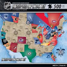 An information bubble containing information about the sports team will. Nhl Usa Map 500 Pieces Masterpieces Puzzle Warehouse