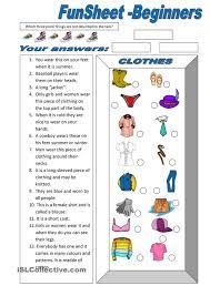Fun Sheet Theme Clothes Clothes Worksheet Printable Worksheets Elementary Worksheets