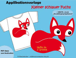 Detaillierte motivvorlagen in originalgröße zum ausdrucken am heimischen drucker, malvorlage, allgemeingültige. Applikationsvorlage Kleiner Schlauer Fuchs