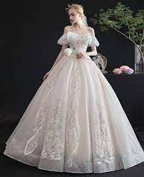 Custom Dresses One Word Shoulder Main Wedding Gauze Dress Bride Simple Dress Super Fairy Fantasy Winter Qi Ground Woman From Custom Bridal Gowns In 2020 Simple Dresses Off Shoulder Wedding Dress