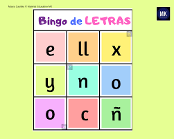 Loteria de letras del abecedario para imprimir. á… Bingo De Letras Para Imprimir Para Preescolar Y Primaria