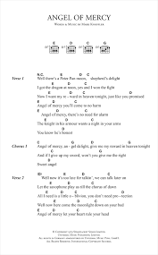 Chord mercy band sisan timpal. Angel Of Mercy Guitar Chords Lyrics Print Sheet Music Now