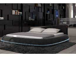 Betten sind für ein angenehmes schlafumfeld essenziell. Rundbett 160x200 Cm Komplett Microfaser Bezug Schwarz Led Budoir