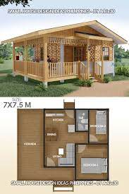 Each house plan drawing has the dimensions of the foundation, floor plans plans with foundation drawings: Small House Design Idea Half Amakan Small House Layout House Construction Plan Small House Design