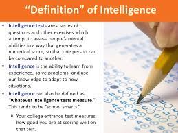 Definition Of Intelligence Ppt Download
