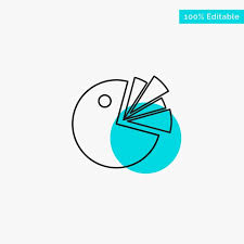 pie chart presentation diagram turquoise highlight circle