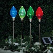 Holiday Light Bulb Led Solar Garden Stakes Christmas Light Bulbs Solar Garden Stakes Solar Garden