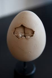 Art A Little Nouveau Sculptures Ceramic Sculpture Egg Art