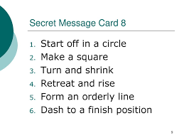 This video is a tutorial video on how. Secret Message Cards These Consist Of 8 Different Cards Which Can Be Given To As Many Groups As You Wish They Help Pupils Identify Relationships Of Movement Ppt Download