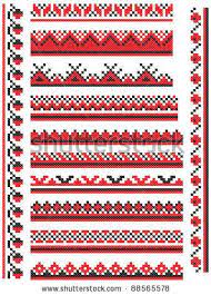 Traditional Ukrainian Cross Stitch A Selection Of Narrow Borders Cross Stitch Patterns Cross Stitch Stitch Patterns