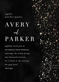 Black And White Invitation Design Black And White Invitation With Real Gold Foil Specks Detail Classi Foil Pressed Wedding Invitations Black Tie Invitation Design Black Tie Wedding Invitations