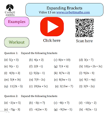 Corbettmaths solutions of equations / equations of lines : Expanding Brackets Textbook Exercise Corbettmaths