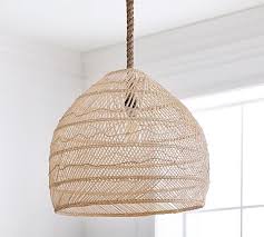 19 wide x 12 high. Flora Rattan Pendant Pottery Barn