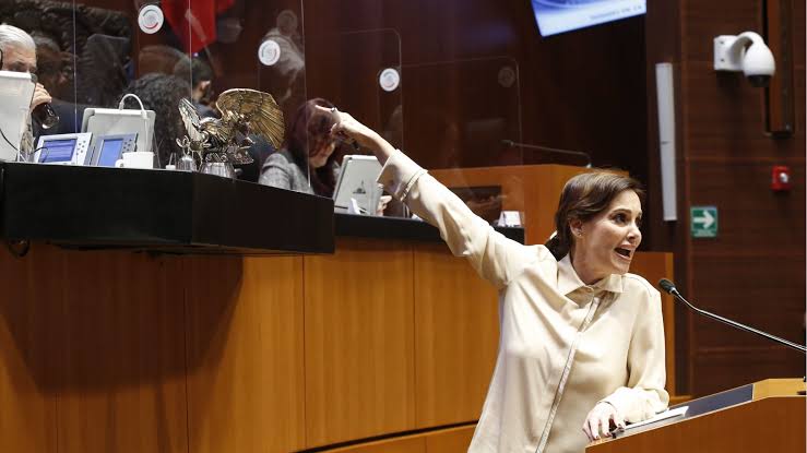 Lilly Téllez acusa a “legisladoras pandilleras” por cortar el cable de su  megáfono durante protesta en el Senado - Infobae
