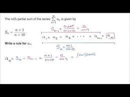 Partial Sums Formula For Nth Term From Partial Sum Video Khan Academy
