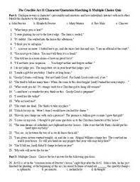 The Crucible Act Ii Quiz Key 50q Quiz With Answers Script Reader Ap Language And Composition