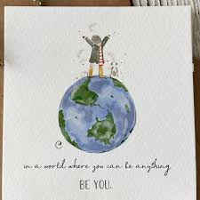 In A World Where You Can Be Anything Be You Print – Lucy Claire Illustration