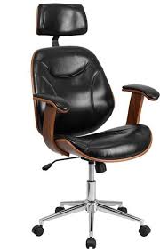 Flash Furniture High Back Black Leather Executive Wood Swivel Office Chair Leather Office Chair Wood Office Chair Office Chair
