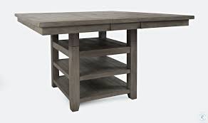 Outer Banks Driftwood Square Adjustable Extendable Storage Dining Table In 2020 Tall Dining Table Tall Dining Room Table Dining Table With Storage