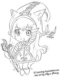 Chibi Lulu Line Art By Nprinny On Deviantart Chibi Coloring Pages Art Line Art
