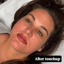 Lip Blush after touchup 💕 Swipe to see how well the initial service held  up after 3 years! #lipblushtattoo #lipsathens #lipblushathens