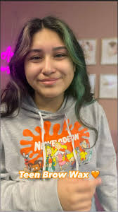 Teen Brow Wax! First timer! 🧡 she’s so cute and I’m loving her hoodie! ,  I’m staying open later