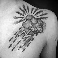 It all depends on what the clouds. 50 Cloud Chest Tattoos For Men Blue Sky Ink Design Ideas