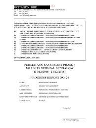 Builtech project management sdn bhd main contractor: Progress Report 20