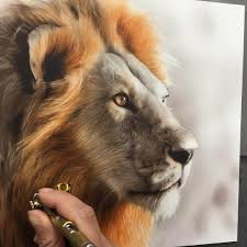 Realistic Airbrush Animal Paintings Animal Paintings Animals Lion Painting