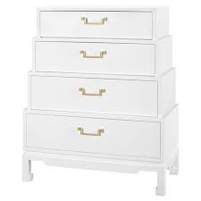 Bungalow 5 Jasmine Modern White Wood Gold Stacked Dresser Kathy Kuo Home A wide variety of modern white dresser options are available to you, such as home furniture. bungalow 5 jasmine modern white wood gold stacked dresser