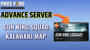 Get 100% free skins and diamonds. Free Fire Gun King Squad Kalahari Map In Advance Server Youtube