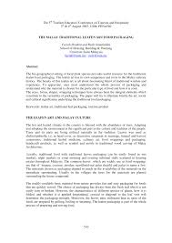 Pdf The Malay Traditional Leafen Art Food Packaging