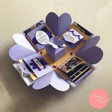 Birthday Explosion Box Birthday Exploding Box Love Birthday Explosion Box Exploding Box Card Diy Gifts For Boyfriend
