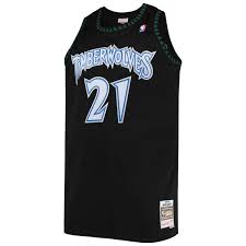 After drafting kevin garnett, the timberwolves design team, under guidance from brian mulligan, changed their uniforms yet again in 1996.94 this time, the team added black and grey to the mix, and changing to a darker shade of blue.94 the front of the jerseys then said the team's full name. Goneryl Ø·ÙÙŠÙ„ÙŠ Ù…Ø±Ù† Kevin Garnett Timberwolves Jersey White Generate Qr Codes Net