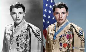 Audie Leon Murphy (20 June 1925 – 28 May 1971) was one of the most decorated American combat soldiers of World War II : r/Colorization