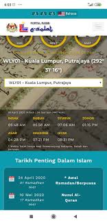 Waktu solat adalah peruntukan tempoh atau selang masa tertentu bagi masyarakat muslim menjalani syariat solat sama ada fardhu ataupun sunat. Waktu Solat Wp Kl Pa Twitter Jadual Solat Utk 18 04 2020 Imsak 6 01 Subuh 6 11 Syuruk 7 06 Zohor 13 15 Asar 16 28 Maghrib 19 21 Isyak 20 31