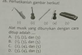 Fungsi utama alat musik ini adalah sebagai sarana hiburan pribadi karena memang suara yang dihasilkan tidak terlalu keras. 28 Perhatikanlah Gambar Berikut 3 4 Alat Musik Yang Dibunyikan Dengan Caraditiup Adalah A Brainly Co Id