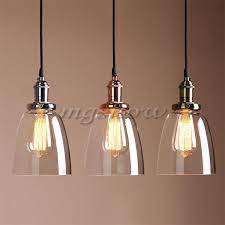 Vintage Industrial Cafe Glass Brass Chrome Pendant Lamp Shade Light Fixture Glass Pendant Light Pendant Lamp Shade Copper Pendant Lights