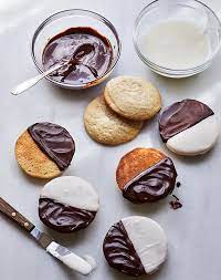 Ina Garten S Black White Cookies Recipe Black And White Cookies Food White Cookie
