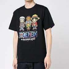 Shipping to 37 countries and counting. One Piece A Bathing Ape X Baby Milo X One Piece Black H M Gildan T Shirt Any Mens Fashion Tee Shirt Short Sleeve T Shirt Outdoor Cotton Tees Tops Wish