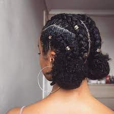 Hairstyle Tresses Hair Afro Hair Cheveux Cheveux Afro Coiffure Longs Cheveux Long Ha Protective Hairstyles For Natural Hair Hair Styles Natural Hair Styles
