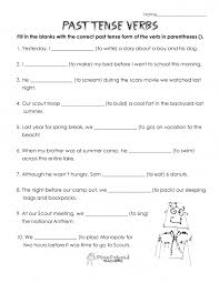 past tense verb practice worksheets 99worksheets
