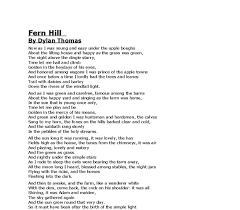 Fern Hill By Dylan Thomas Summary And Commentary A Level English Marked By Teachers Com