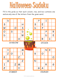 Printable sudoku puzzles (legacy version) generate unlimited sudoku puzzles with varying degrees of difficulty! Halloween Sudoku Worksheet 1 Printable Puzzles