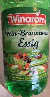 Branntwein m (genitive branntweines, plural branntweine) (dated). Wein Branntwein Essig Winarom 1000ml