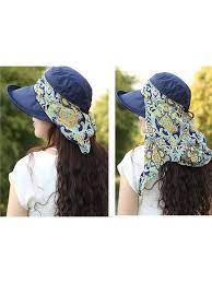 Roll Up Wide Brim Sun Visor Upf 50 Uv Protection Sun Hat With Neck Protector Dark Blue Cb17yx8o5is Sun Hats Hats Wide Brimmed