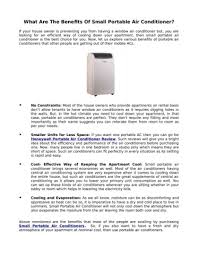 Pricing for portable air conditioners. What Are The Benefits Of Small Portable Air Conditioner Flip Book Pages 1 2 Pubhtml5