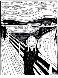 Scream coloring pages sketch coloring page. Munch The Scream Masterpieces Adult Coloring Pages